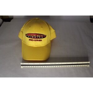 Duckett Fishing Pro-Driven Yellow Baseball Cap Hat Adjustable Embroidered
